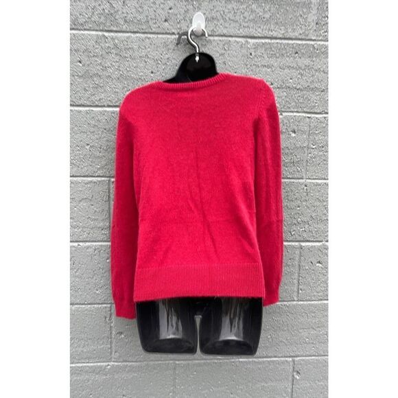 Apt 9 Cardigan women’s size medium red long sleeve rabbit hair sweater - Picture 5 of 11